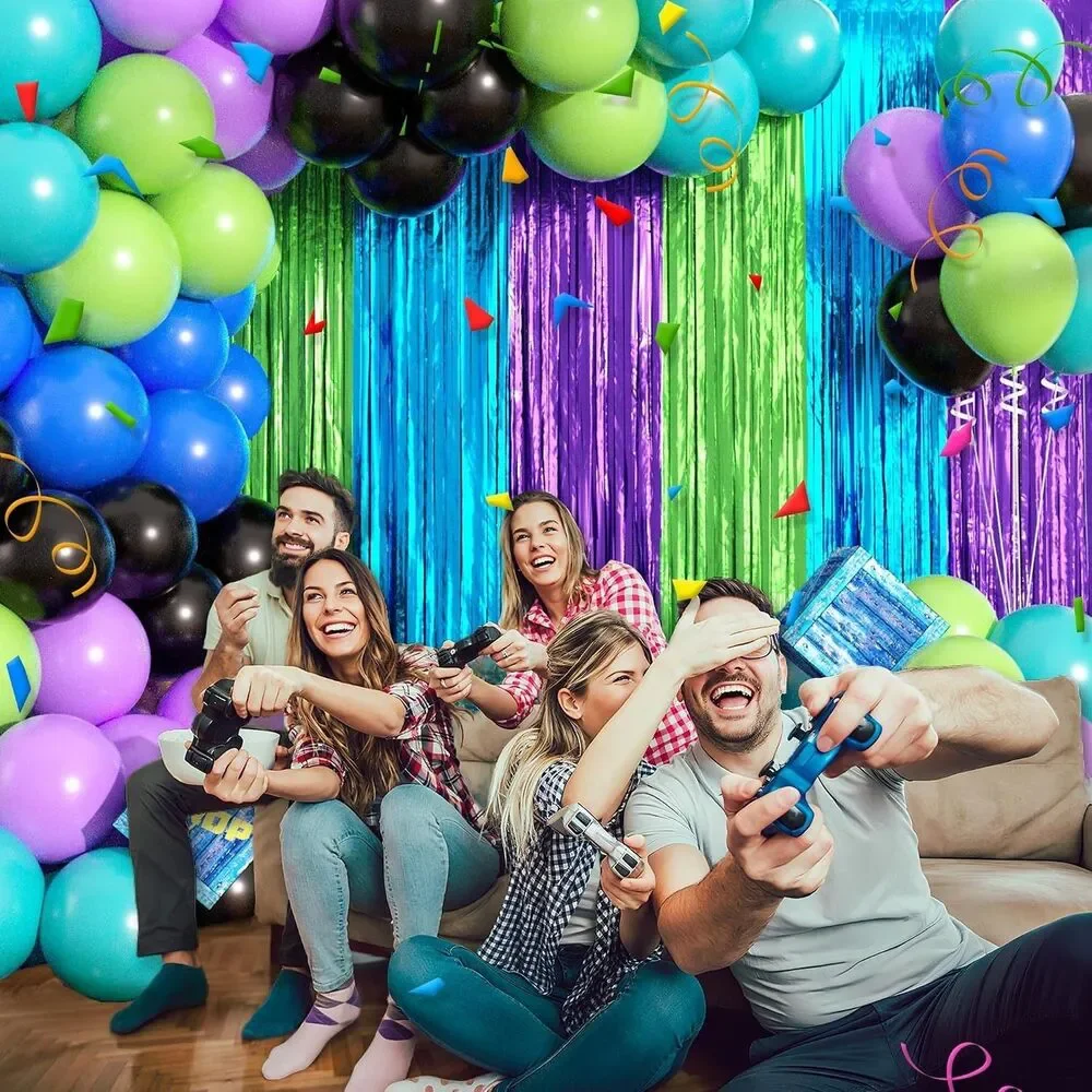 Video Gaming Balloon Garland Birthday Decor Kids Party Balloon Arch Kit NEW